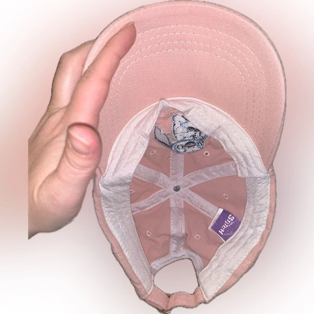 Disney Lilo Stitch Blush Pink Kids Adjustable Casual Ball Cap Hat